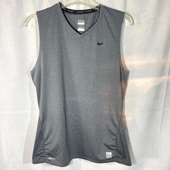 Nike Pro Fitted Tank Top Size L‎ Gray - Picture 1 of 7